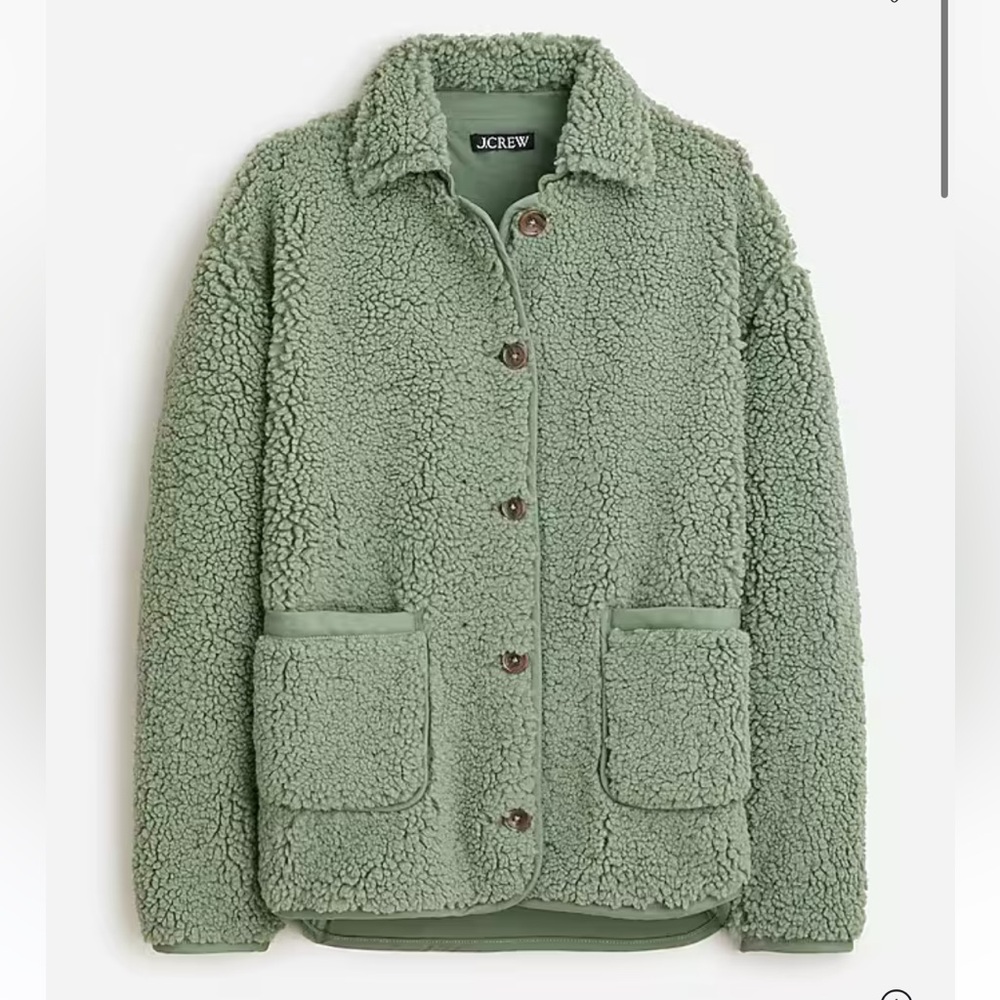 Faux sherpa Barn Jacket sage green size small